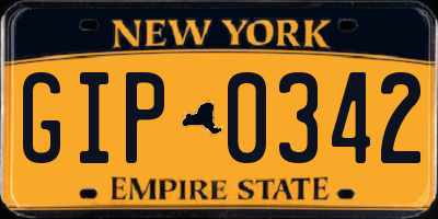NY license plate GIP0342