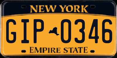 NY license plate GIP0346