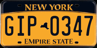 NY license plate GIP0347