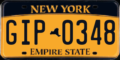 NY license plate GIP0348