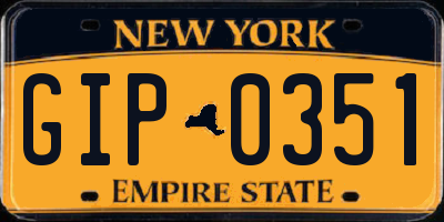 NY license plate GIP0351