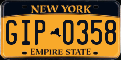 NY license plate GIP0358