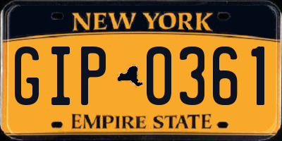 NY license plate GIP0361