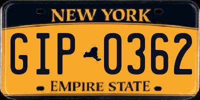 NY license plate GIP0362