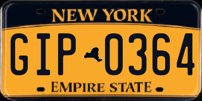 NY license plate GIP0364