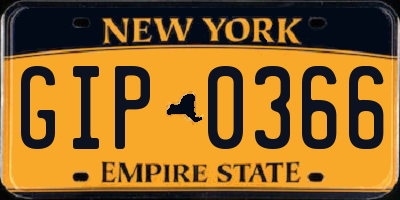 NY license plate GIP0366