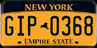 NY license plate GIP0368