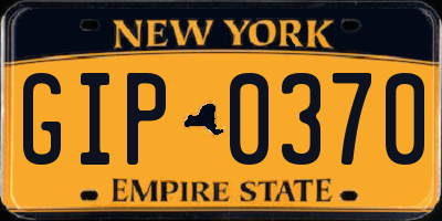 NY license plate GIP0370