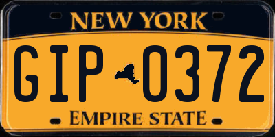 NY license plate GIP0372