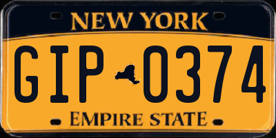 NY license plate GIP0374