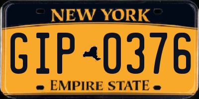 NY license plate GIP0376