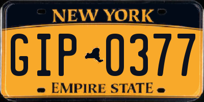 NY license plate GIP0377