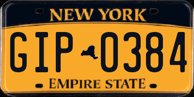 NY license plate GIP0384
