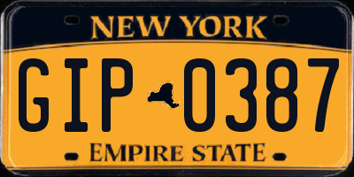 NY license plate GIP0387