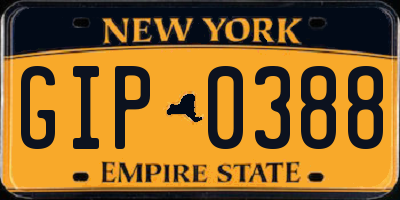NY license plate GIP0388