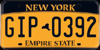 NY license plate GIP0392