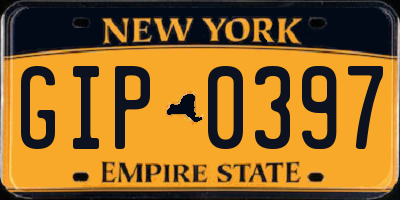 NY license plate GIP0397