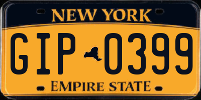 NY license plate GIP0399