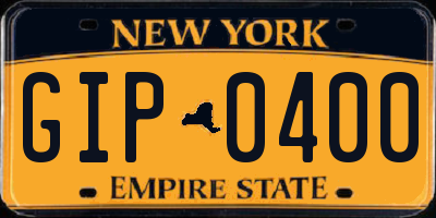NY license plate GIP0400