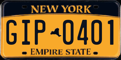 NY license plate GIP0401