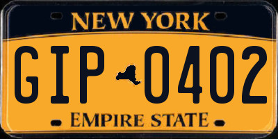 NY license plate GIP0402