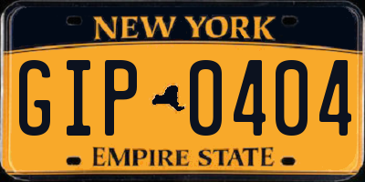 NY license plate GIP0404
