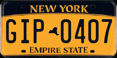 NY license plate GIP0407