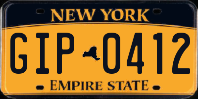 NY license plate GIP0412