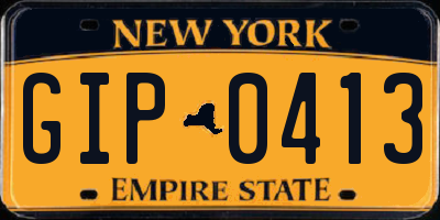 NY license plate GIP0413