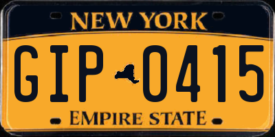 NY license plate GIP0415
