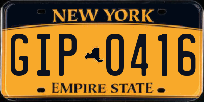 NY license plate GIP0416