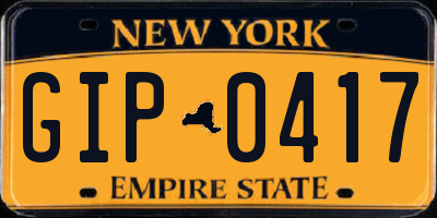 NY license plate GIP0417