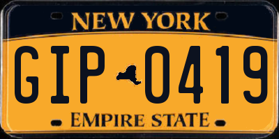 NY license plate GIP0419