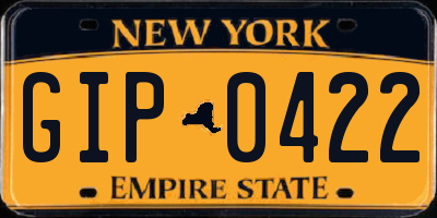 NY license plate GIP0422