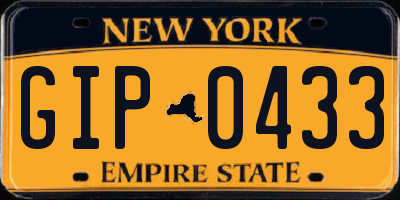 NY license plate GIP0433