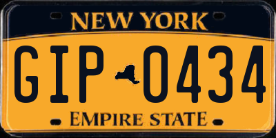 NY license plate GIP0434
