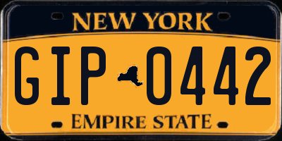 NY license plate GIP0442