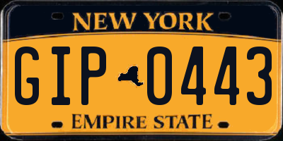 NY license plate GIP0443