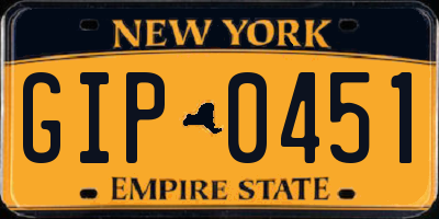 NY license plate GIP0451
