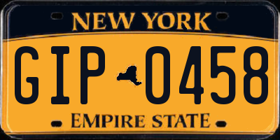 NY license plate GIP0458