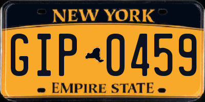 NY license plate GIP0459