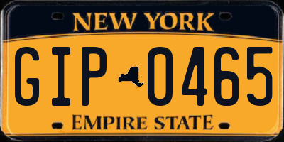 NY license plate GIP0465