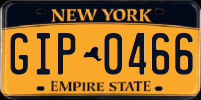 NY license plate GIP0466