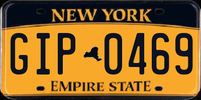NY license plate GIP0469