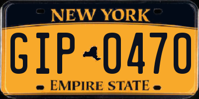 NY license plate GIP0470