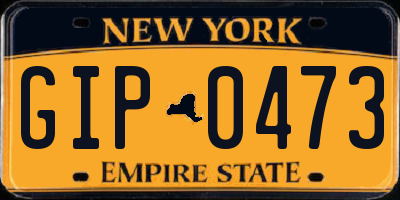 NY license plate GIP0473