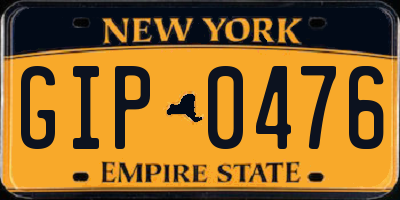 NY license plate GIP0476