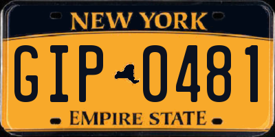 NY license plate GIP0481