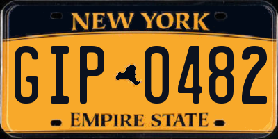 NY license plate GIP0482