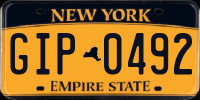 NY license plate GIP0492